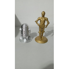R2D2 e C3PO Action Figures impressas em 3d feito por encomenda